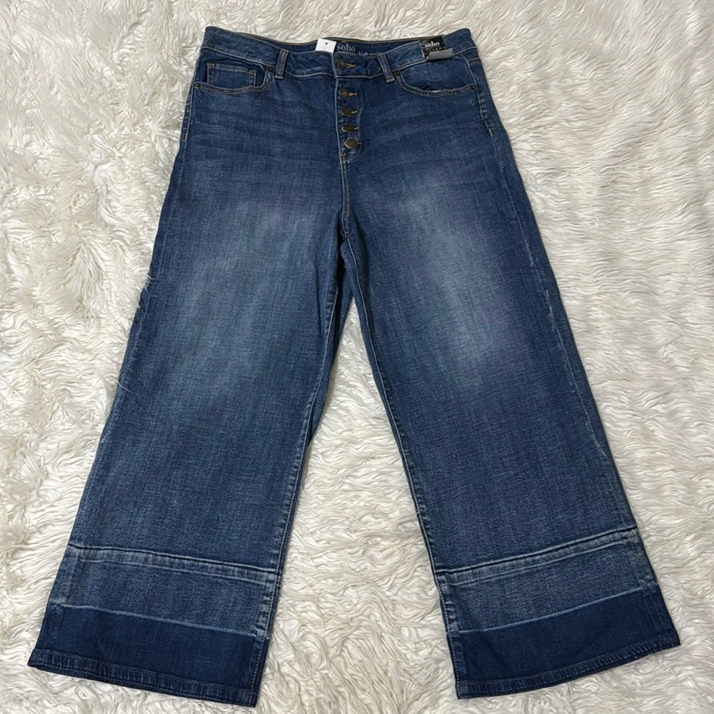 Soho New York Co & jeans high waisted wide leg Jeans sz 14